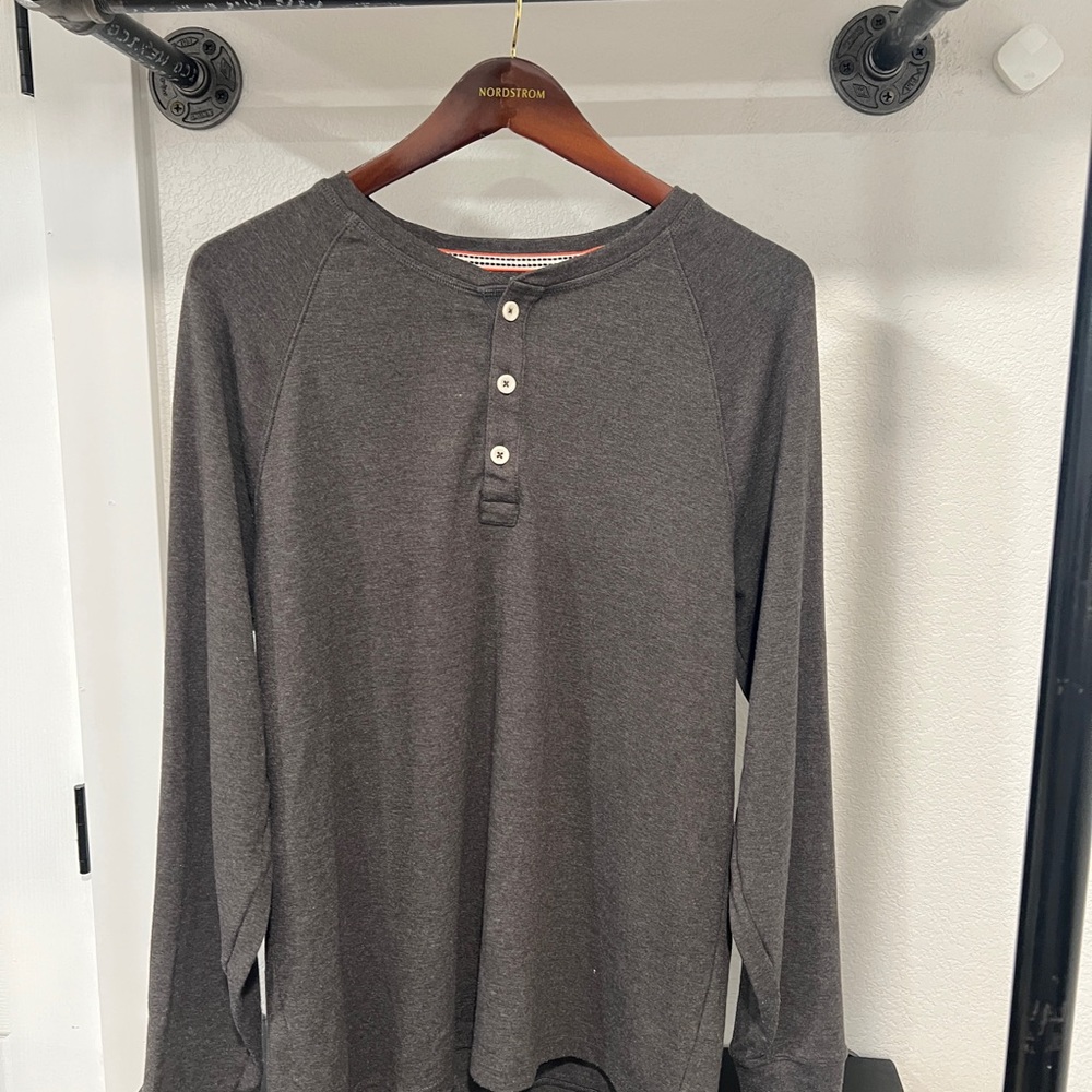 The Normal Brand Charcoal Henley